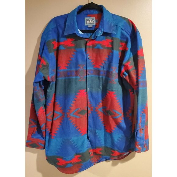 Woolrich Other - Men's Vintage NWOT Woolrich Aztec Colorful 100% Cotton Tribal Design Long Sleeve